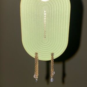 Anthropologie drop earrings 14k gold plated